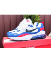 Купить Мужские кроссовки Nike Air Max 270 React белые с синим и красным