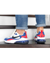 Купить Мужские кроссовки Nike Air Max 270 React белые с синим и красным