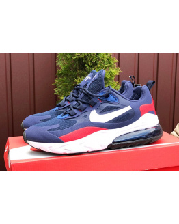 Мужские кроссовки Nike Air Max 270 React синие с белым
