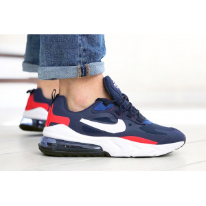 Мужские кроссовки Nike Air Max 270 React синие с белым