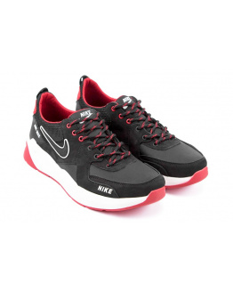 Мужские кроссовки Nike Air Max черные с красным (black/red)