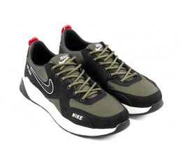 Купить Мужские кроссовки Nike Air Max зеленые с черным (olive/black) в Украине
