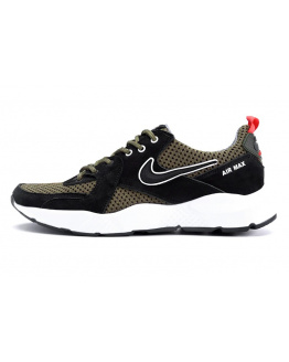 Мужские кроссовки Nike Air Max зеленые с черным