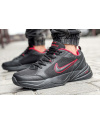Мужские кроссовки Nike Air Monarch IV black-red (черные с красным)