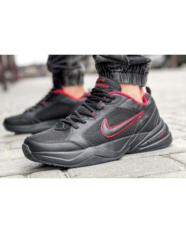 Мужские кроссовки Nike Air Monarch IV black-red (черные с красным)