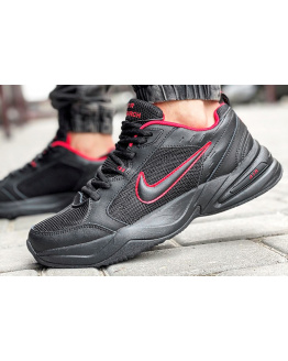 Мужские кроссовки Nike Air Monarch IV black-red (черные с красным)
