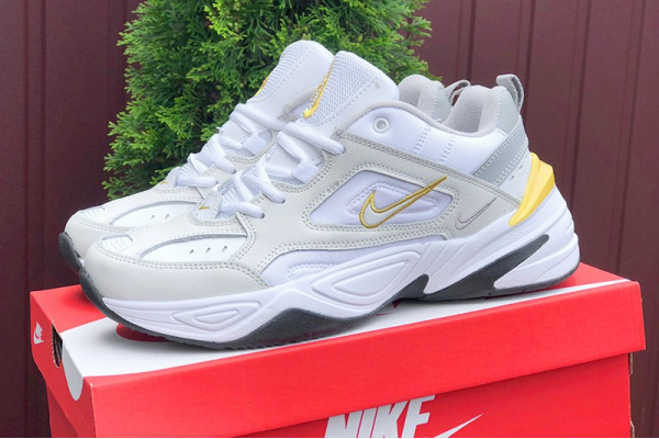 Мужские кроссовки Nike M2K Tekno белые с желтым
