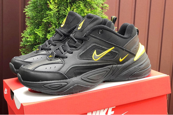 Мужские кроссовки Nike M2K Tekno черные с желтым
