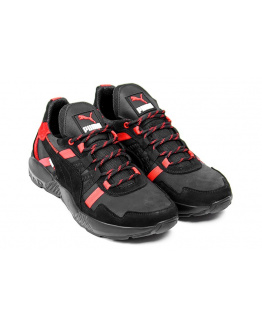 Мужские кроссовки Puma черные с красным
