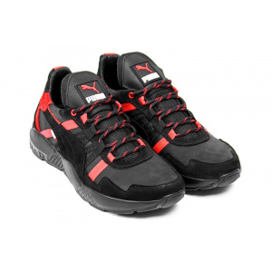 Купить Мужские кроссовки Puma черные с красным в Украине