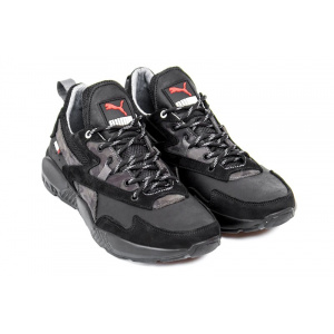 Купить Мужские кроссовки Puma черные с серым в Украине