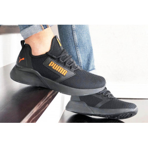 Купить Мужские кроссовки Puma Retaliate черные с оранжевым в Украине