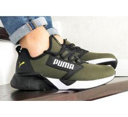 Купить Мужские кроссовки Puma Retaliate зеленые с черным