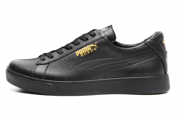 Мужские кроссовки Puma Suede черные (black)
