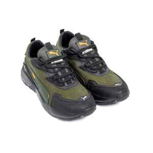 Купить Мужские кроссовки Puma зеленые с черным в Украине