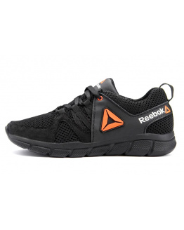 Мужские кроссовки Reebok черные с оранжевым