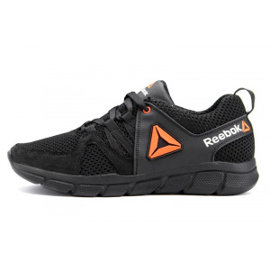 Мужские кроссовки Reebok черные с оранжевым