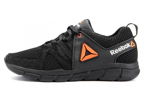 Мужские кроссовки Reebok черные с оранжевым