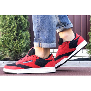 Мужские кроссовки Reebok Club C 85 красные с черным