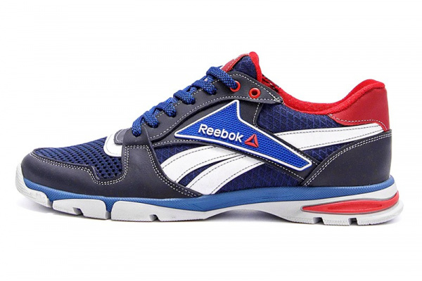 Мужские кроссовки Reebok темно-синие с белым и красным