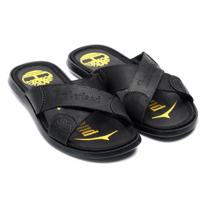 Купить Мужские шлепанцы Timberland черные в Украине