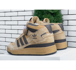 Купить Мужские высокие кроссовки Adidas Forum Mid Refined светло-коричневые в Украине
