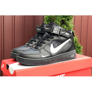 Женские высокие кроссовки Nike Air Force 1 '07 Mid Lv8 Utility Winter черные