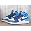 Мужские высокие кроссовки Nike Air Jordan 1 Retro High OG белые с синим