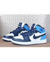 Мужские высокие кроссовки Nike Air Jordan 1 Retro High OG белые с синим