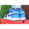 Купить Мужские высокие кроссовки Nike Air Jordan 1 Retro High OG белые с синим