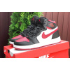 Купить Мужские высокие кроссовки Nike Air Jordan 1 Retro High OG черные с белым и красным