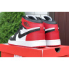Купить Мужские высокие кроссовки Nike Air Jordan 1 Retro High OG черные с белым и красным