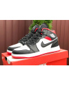 Мужские высокие кроссовки Nike Air Jordan 1 Retro High OG черные с белым и красным