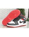Купить Мужские высокие кроссовки Nike Air Jordan 1 Retro High OG черные с белым и красным