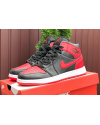 Мужские высокие кроссовки Nike Air Jordan 1 Retro High OG черные с красным
