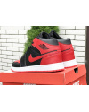 Купить Мужские высокие кроссовки Nike Air Jordan 1 Retro High OG черные с красным