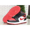 Купить Мужские высокие кроссовки Nike Air Jordan 1 Retro High OG черные с красным и белым