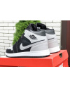 Купить Мужские высокие кроссовки Nike Air Jordan 1 Retro High OG черные с серым