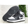 Купить Мужские высокие кроссовки Nike Air Jordan 1 Retro High OG черные с серым