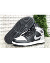 Купить Мужские высокие кроссовки Nike Air Jordan 1 Retro High OG черные с серым