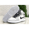 Купить Мужские высокие кроссовки Nike Air Jordan 1 Retro High OG серые с белым