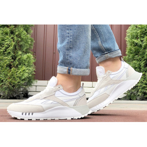 Мужские кроссовки Reebok Classic Leather Legacy белые с бежевым