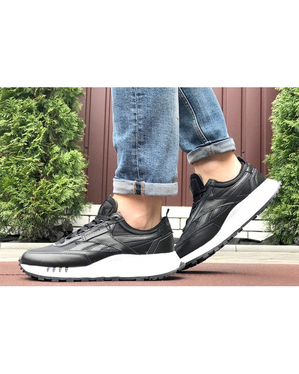 Чоловічі кросівки Reebok Classic Leather Legacy чорні з білим