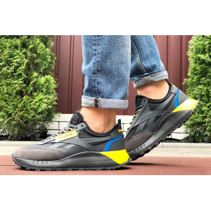 Мужские кроссовки Reebok Classic Leather Legacy черные с желтым