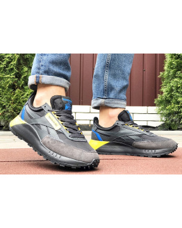 Мужские кроссовки Reebok Classic Leather Legacy черные с желтым