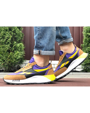 Мужские кроссовки Reebok Classic Leather Legacy коричневые с фиолетовым