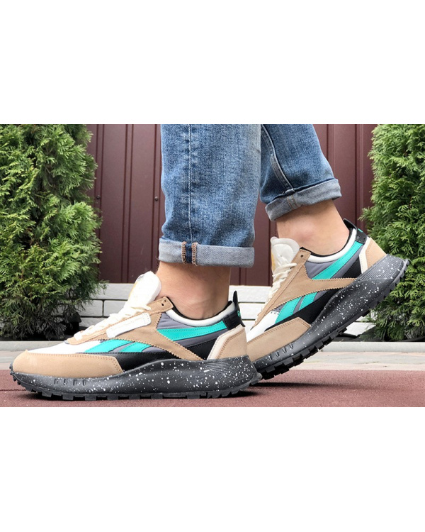 Мужские кроссовки Reebok Classic Leather Legacy коричневые с серым
