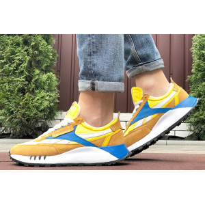 Купить Мужские кроссовки Reebok Classic Leather Legacy коричневые с желтым