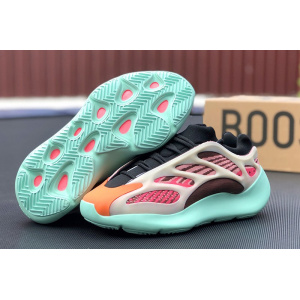 Купить Женские кроссовки Adidas Yeezy 700 v3 бордовые с бирюзовым