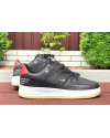 Купить Женские кроссовки Nike Air Force 1 Low 07 LE Starfish черные с белым и красным